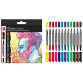 Taidepiste Permanent-Marker Graphix-Set, 12 Stück
