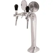 Ich-zapfe Complete Set - Tapzuil - Bierzuil - Beertower - chroom, met 2 tapkraan