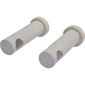 DecoMode - Gordijnsteun - Metaal - Taupe - Dia. 28mm 12cm - 2 Stuks