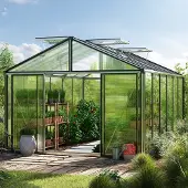 GFP 311 x 460 cm Tuinkas, Standaard Aluminium (natuur)