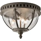 Kichler LED Plafond Buitenlamp Halleron | 3X E14 Max 40W | IP44 | Dimbaar | Londonderry