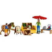 Schleich FARM WORLD - Mobiele farmstand - Speelfigurenset - Kinderspeelgoed voor Jongens en Meisjes - 3 tot 8 jaar - 27 Onderdelen