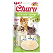 Ciao Kattensnack Churu Kip - Sint Jacobsschelp 60 gr