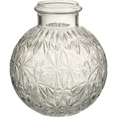 J-Line vaas bol geslepen glas small 18x18x21.5cm