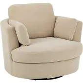 J-Line loungestoel swiv populierenhout/schuime 109x100x89cm