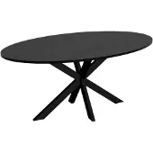 Lizzely Garden & Living Eettafel ovaal 180cm Rato zwart ovale tafel