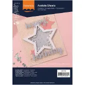 Vaessen creative Florence Acetaatvellen - Transparant - A4 - 0,2 mm - 12 Plastic Vellen