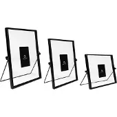 QUVIO Fotolijstjes - Rechthoek - Set van 3 - Zwart