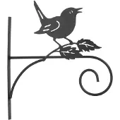 Countryfield Wandhaak vogel zwart 27,5x1,5x31cm zwart Metaal Ophanghaken