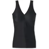 Schiesser Invisible Soft Top - uitneembare pads - naadloos - Dames - Onderhemd zwart