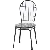 Siena Garden Como Stapelstoel Staal/Zwart Keramiek/Grijs 4 stuks