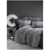 L'essentiel Maison , Sooty - Grijs, Ranforce King-size beddengoedset (FR), 100% katoen ranforce, grijs, 240 x 220 cm