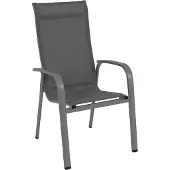 Royal Garden Widoo dining tuinstoel stapelbaar hoge rugleuning aluminium 2 stuks