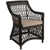 Brafab Beatrice eetstoel inclusief zitkussen Beige Rattan/Olefin 2 stuks