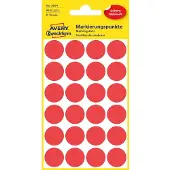 Avery Markeringspunten Ø 18 mm, rood 3004 - 8 stuks