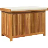 vidaXL Kussenbox voor buiten 90x50x60,5 cm massief acaciahout