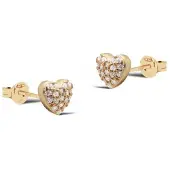 Karma Oorbellen Zirconia MAY Heart | Goud