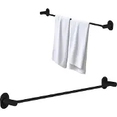 Laveo Miri Serie - Handdoekhouder - 61cm - Zwart Mat - Zelfklevend & Schroefmontage