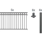 Alberts Metalen hek Circle Hoogte: 100 en 120 cm, totale lengte: 10 m, om vast te schroeven (set)