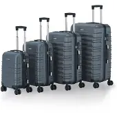 Juskys Trolley Reiskofferset / Kofferset Rome - 4-delig - Antraciet - ABS