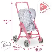 Corolle Kinderwagen Bloemen voor Babypop, 30cm