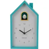 Karlsson Wekker Modern Cuckoo - Turquoise - 6x12x20cm - Scandinavisch - Wekker voor slaapkamer - Wekkers - Kerstcadeau - Cadeau voor hem - Cadeau voor haar - Kerstdecoratie
