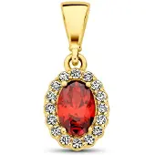 The Jewelry Collection hanger met geboortesteen zirkonia 14K geelgoud 4029812