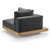 Solpuri Plateau L-module hoek rechts incl. kussen Teak