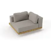 Solpuri Plateau L-module hoek links incl. kussen Teak