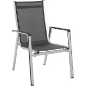 Mwh Elements dining tuinstoel aluminium/textileen 4 stuks