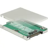 DeLOCK 2,5'' U.2 SFF-8639 behuizing voor M.2 NVMe PCIe SSD (max. 80mm) / zilver