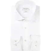 Profuomo Heren Overhemden Twill - Wit - Maat 41-7