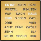 FILIUS zeitdesign 0401-9 Wandklok/Tafelklok, goudkleurig, 28 cm