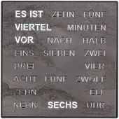 FILIUS zeitdesign 0401-4 Wortuhr, tafel- en wandklok, antraciet, 28 cm