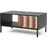 Vicco Eliza Salontafel – 90 x 50 cm met lade Zwart/eiken