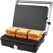 Eldom - Contactgrill - RVS - 30x25 cm - 2000W