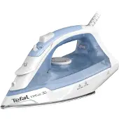 Tefal Virtuo 30 FV2C41E0, Stoom- en droogstrijkijzer, Keramische strijkzool, 1,9 meter, 120 g/min, Blauw, Wit, 27 g/min