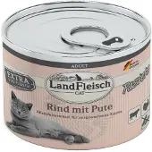 LANDFLEISCH Cat Adult Paté 6x195g - Rund & Kalkoen
