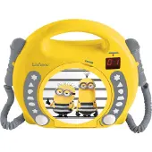 Lexibook de Minions Draagbare CD-speler met 2 Meezingmicrofoons