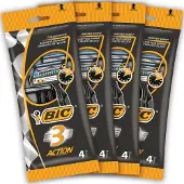 BIC 3 Action wegwerp scheermesjes voor mannen - 3 scheerbladen- Aloe Vera strip - bundel van 16 mesjes