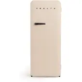 Create - Koelkast in retrostijl - Zand - Handvat Zwart - FRIDGE RETRO 281L