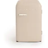 Create - Koelkast in retrostijl - Zand - Handvat Marmer - FRIDGE RETRO 107L