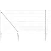 vidaXL Gelast Draadhek met Spikes 50 x 1,2 m Gegalvaniseerd staal Mesh