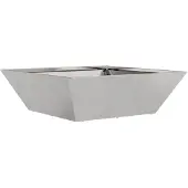 vidaXL Plantenbak zilver 50 x 50 x 15 cm Roestvrij staal
