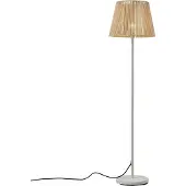 QAZQA Buiten vloerlamp wit met kap beige touw IP44 - Virginia Jayla