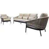 Suns Santorini stoel bank loungeset 3 delig antraciet
