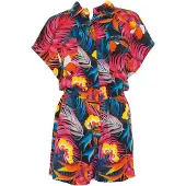 Sunflair Jumpsuit neonblauw / geel / lichtrood / zwart