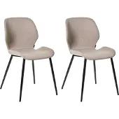 Beliani HOLLAND - Vergaderstoel set van 2 - Taupe - Polyester