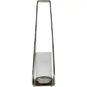 Mars & More Lantaarn modern zilver h78 d20x16cm