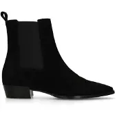 Manfield Zwarte suède chelsea boots | Maat 38